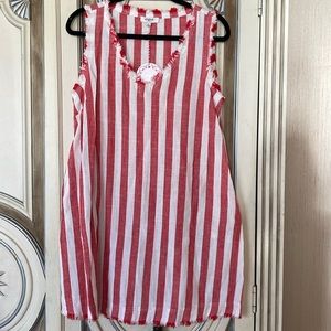NWT striped linen tank dress